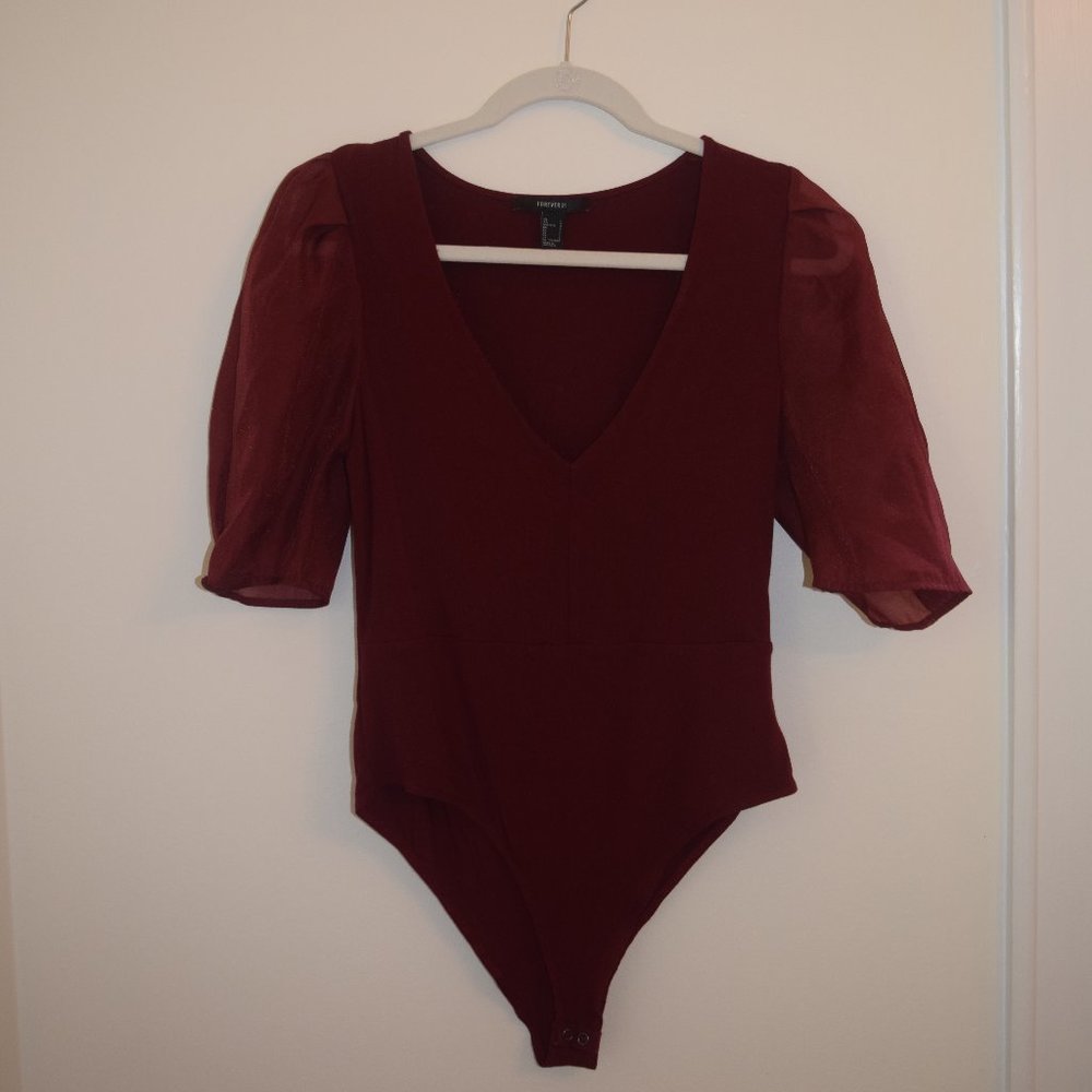 Forever 21 Maroon Bodysuit